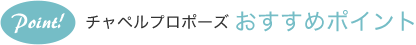 チャペルプロポーズおすすめポイント